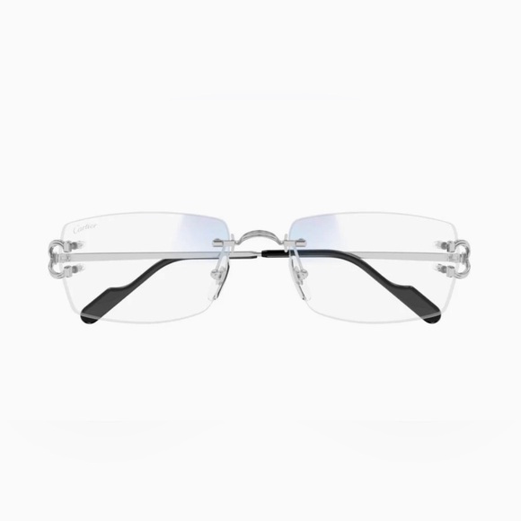 Cartier Metal Rimless Sunwear Smooth golden finish